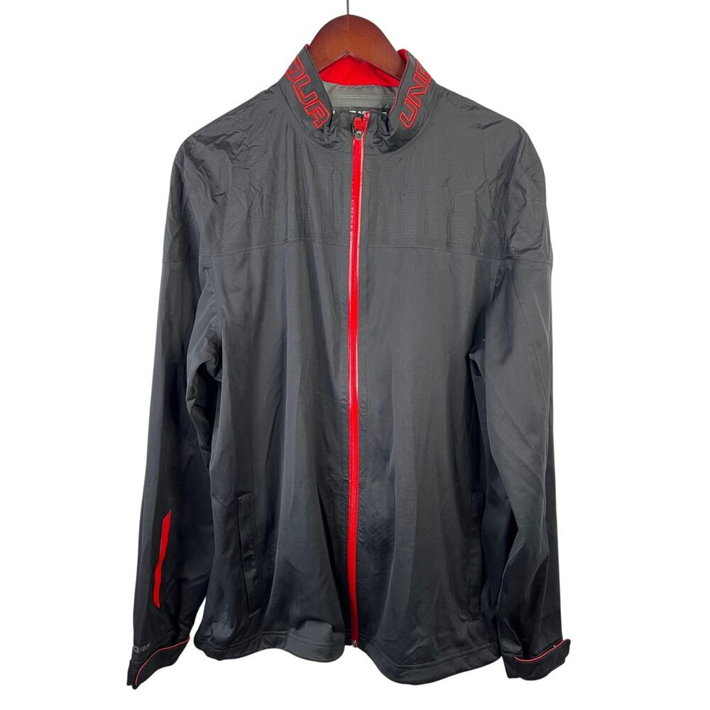 Under Armour Storm Jet Black Ultimate Jacket Men's Size Large 100% Waterproof